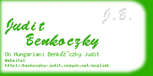 judit benkoczky business card